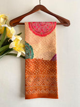 Tissue Silk Multi-layered Bandhani Prints Katha & Pita Work Saree